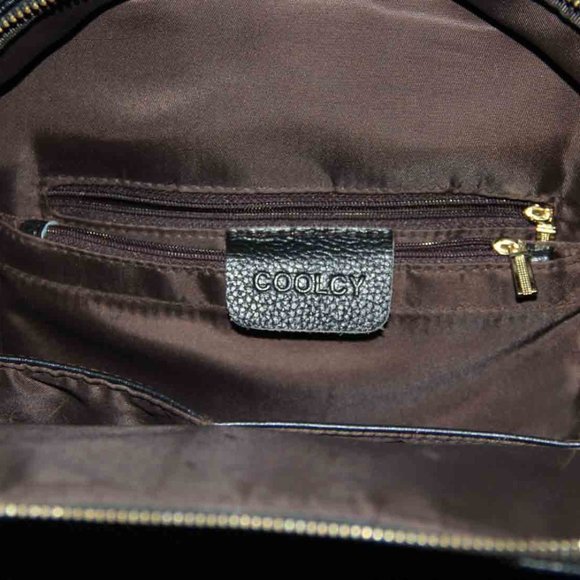 Coolcy Leather Backpack Black Women\'s main image 2